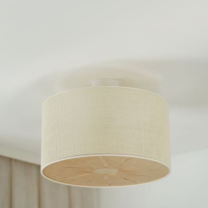 Brilagi - Lámpara de techo COUNTRY ROLLER 1xE27/15W/230V diá. 50 cm color crema