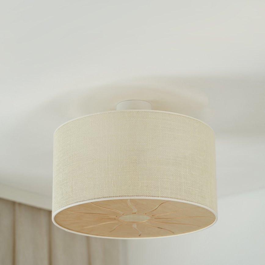 Brilagi - Lámpara de techo COUNTRY ROLLER 1xE27/15W/230V diá. 50 cm color crema