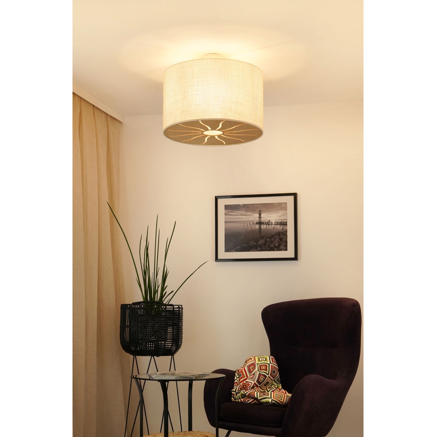 Brilagi - Lámpara de techo COUNTRY ROLLER 1xE27/15W/230V diá. 50 cm color crema