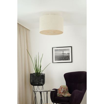 Brilagi - Lámpara de techo COUNTRY ROLLER 1xE27/15W/230V diá. 50 cm color crema