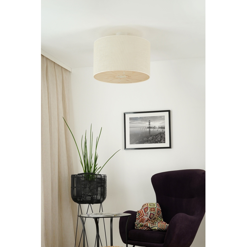 Brilagi - Lámpara de techo COUNTRY ROLLER 1xE27/15W/230V diá. 50 cm color crema