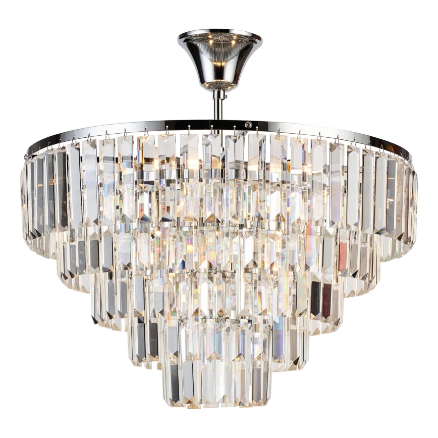 Brilagi - Lámpara de techo CRYSTAL 5xE14/40W/230V cromo brillante