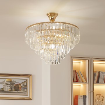 Brilagi - Lámpara de techo CRYSTAL 5xE14/40W/230V dorado