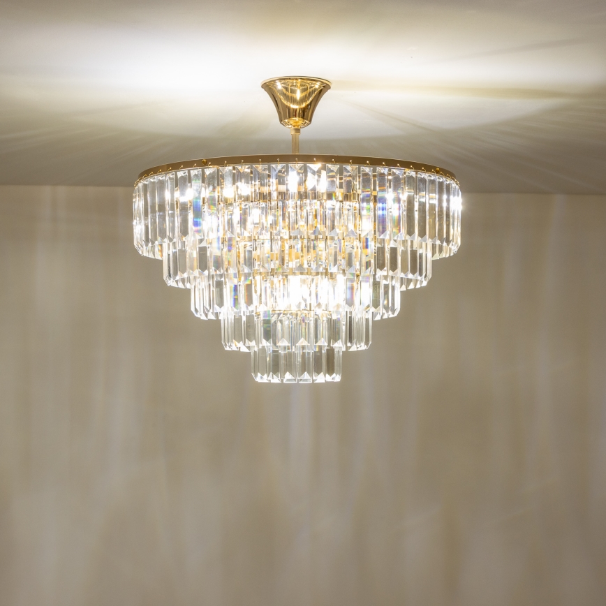 Brilagi - Lámpara de techo CRYSTAL 5xE14/40W/230V dorado
