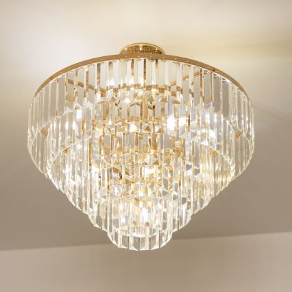 Brilagi - Lámpara de techo CRYSTAL 5xE14/40W/230V dorado