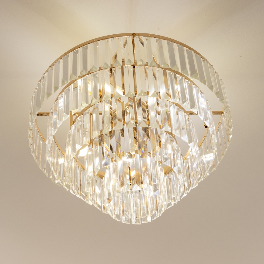 Brilagi - Lámpara de techo CRYSTAL 5xE14/40W/230V dorado