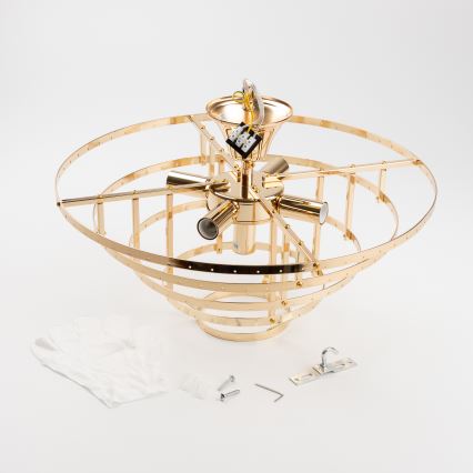 Brilagi - Lámpara de techo CRYSTAL 5xE14/40W/230V dorado