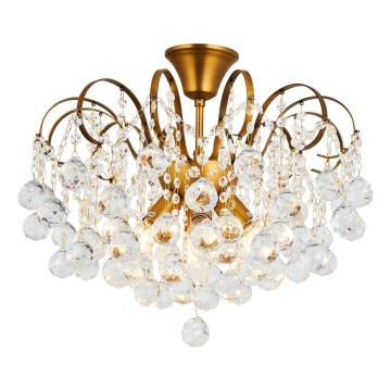 Brilagi - Lámpara de techo CRYSTAL 6xE14/60W/230V bronce
