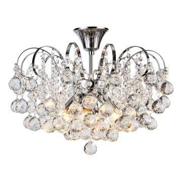 Brilagi - Lámpara de techo CRYSTAL 6xE14/60W/230V cromo brillante