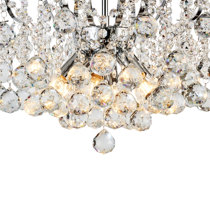 Brilagi - Lámpara de techo CRYSTAL 6xE14/60W/230V cromo brillante