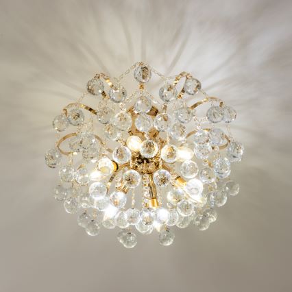 Brilagi - Lámpara de techo CRYSTAL 6xE14/60W/230V dorado