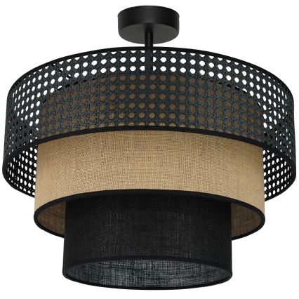 Brilagi - Lámpara de techo DAKOTA LUNETA 1xE27/15W/230V diá. 45 cm negro/beige