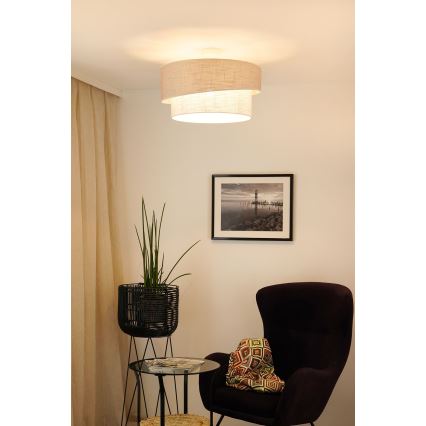 Brilagi - Lámpara de techo DOVER SHINE 1xE27/15W/230V diá. 50 cm gris/color crema