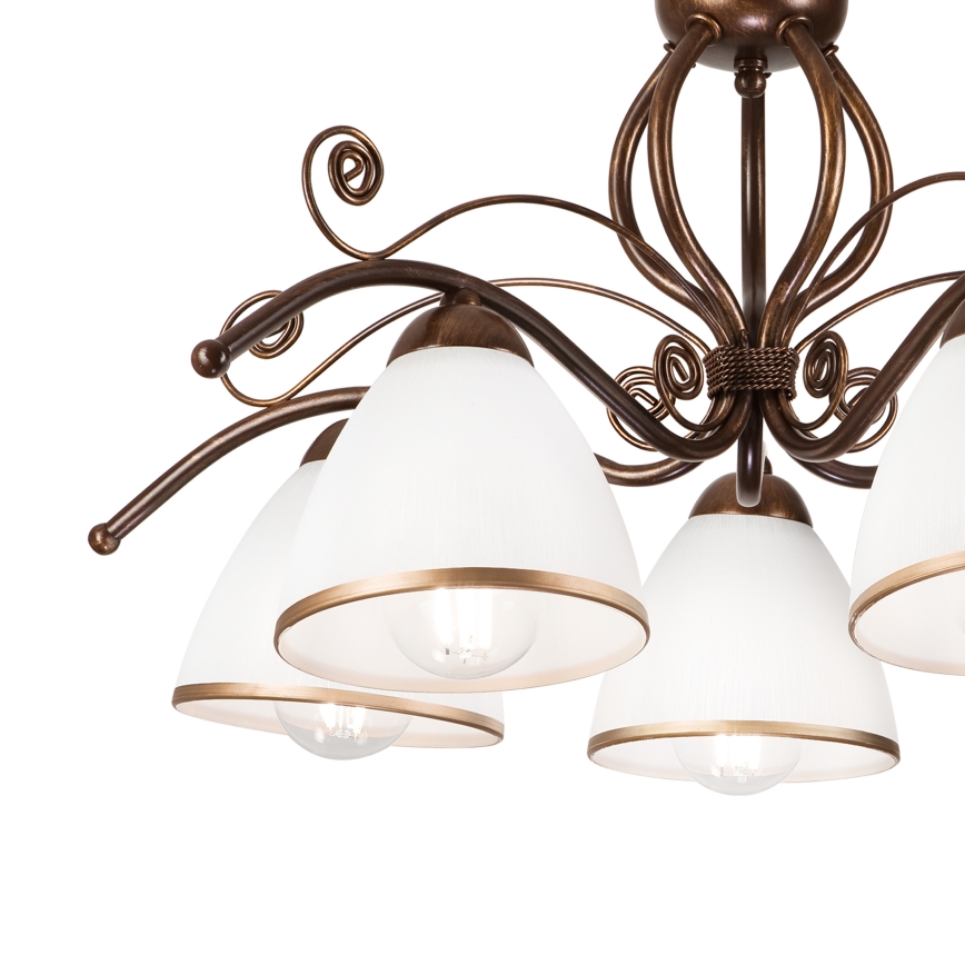Brilagi - Lámpara de techo LED ANTICO 5xE27/60W/230V pátina de bronce