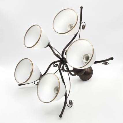 Brilagi - Lámpara de techo LED ANTICO 5xE27/60W/230V pátina de bronce