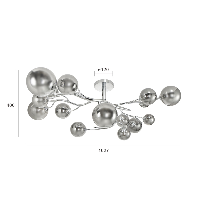 Brilagi - Lámpara de techo LED MISTEL 15xG9/3W/230V cromo brillante/ahumado