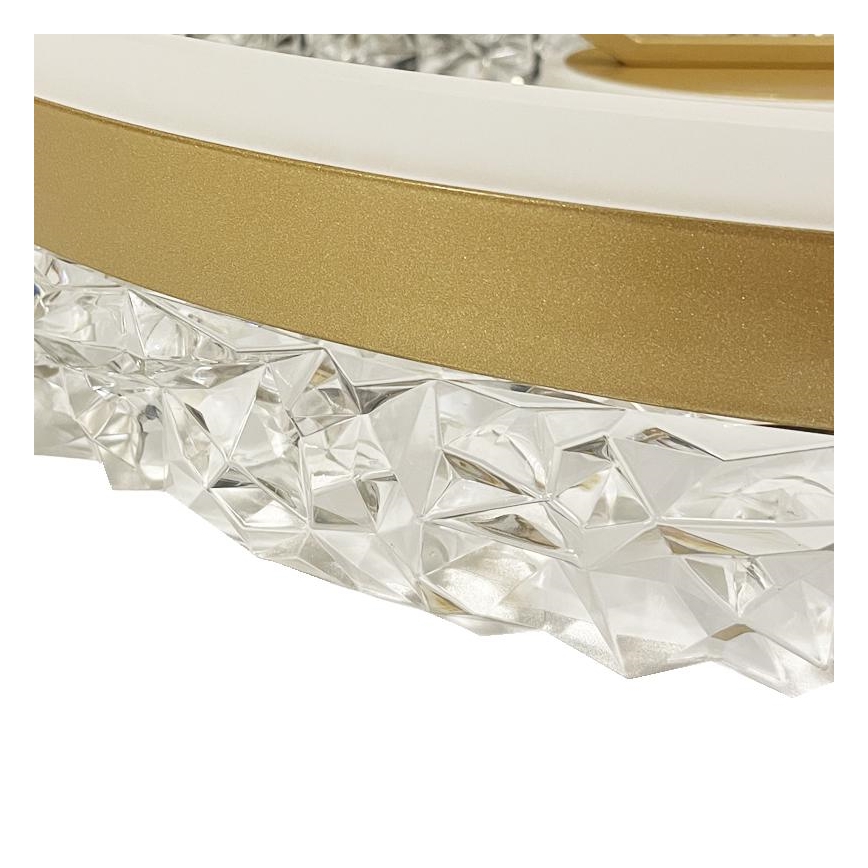 Brilagi - Lámpara de techo LED regulable LED/86W/230V 3000-6500K dorado + control remoto
