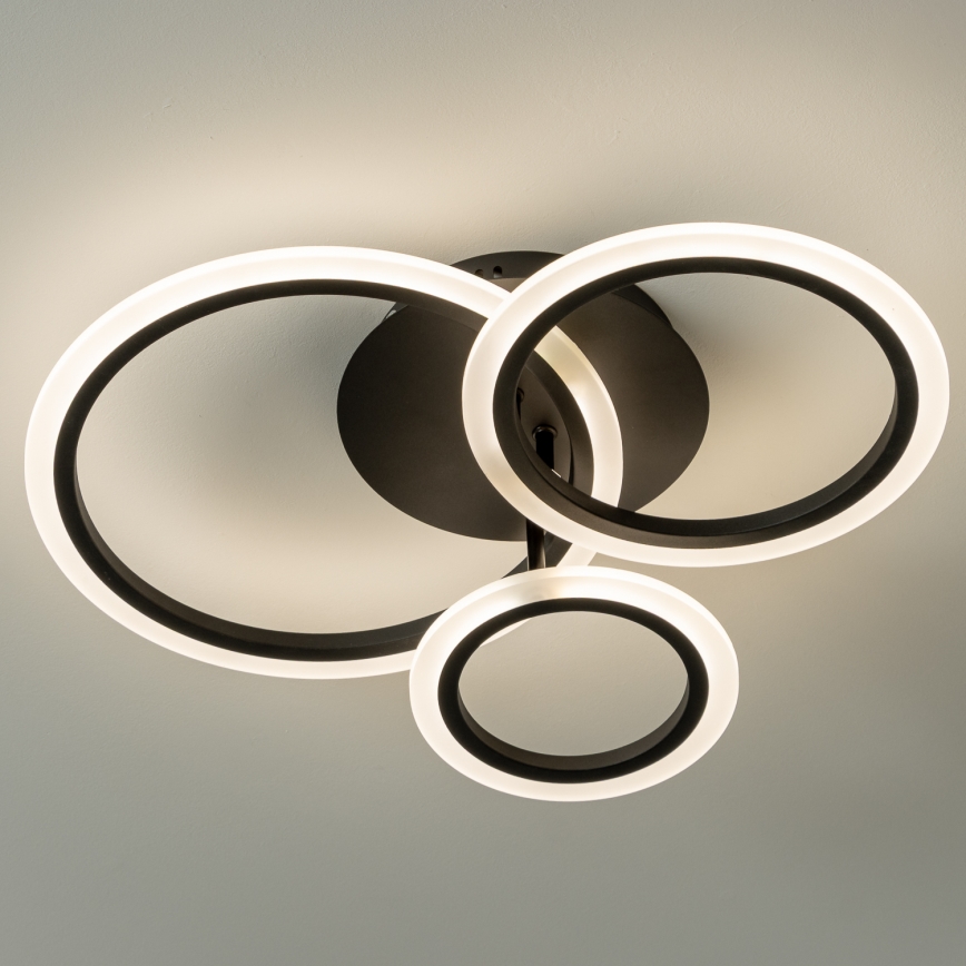 Brilagi - Lámpara de techo LED regulable ORBITS LED/40W/230V 3000-6500K negro + control remoto