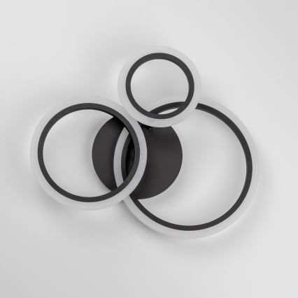 Brilagi - Lámpara de techo LED regulable ORBITS LED/40W/230V 3000-6500K negro + control remoto