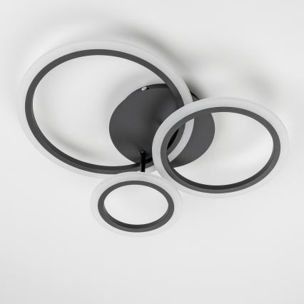 Brilagi - Lámpara de techo LED regulable ORBITS LED/40W/230V 3000-6500K negro + control remoto