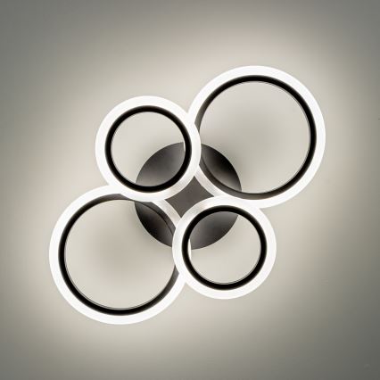 Brilagi - Lámpara de techo LED regulable ORBITS LED/50W/230V 3000-6500K antracita + control remoto