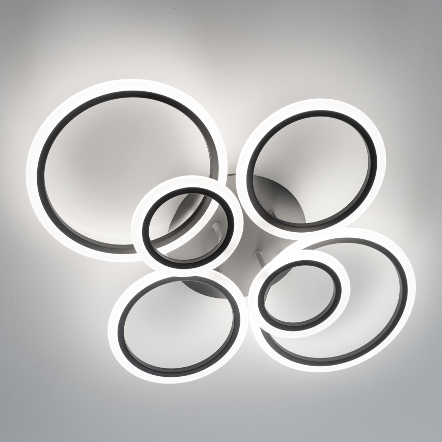 Brilagi - Lámpara de techo LED regulable ORBITS LED/85W/230V 3000-6500K antracita + control remoto