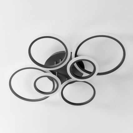 Brilagi - Lámpara de techo LED regulable ORBITS LED/85W/230V 3000-6500K antracita + control remoto