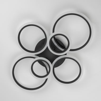 Brilagi - Lámpara de techo LED regulable ORBITS LED/85W/230V 3000-6500K negro + control remoto