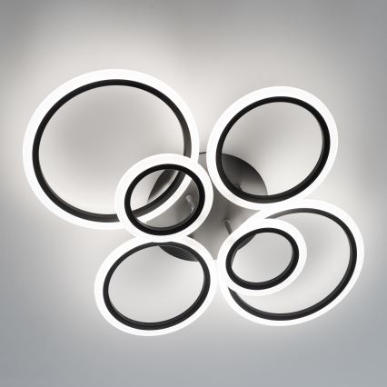 Brilagi - Lámpara de techo LED regulable ORBITS LED/85W/230V 3000-6500K negro + control remoto