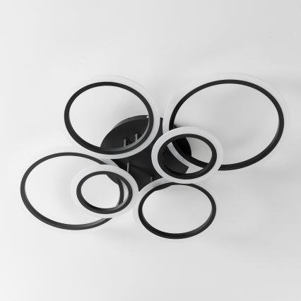 Brilagi - Lámpara de techo LED regulable ORBITS LED/85W/230V 3000-6500K negro + control remoto