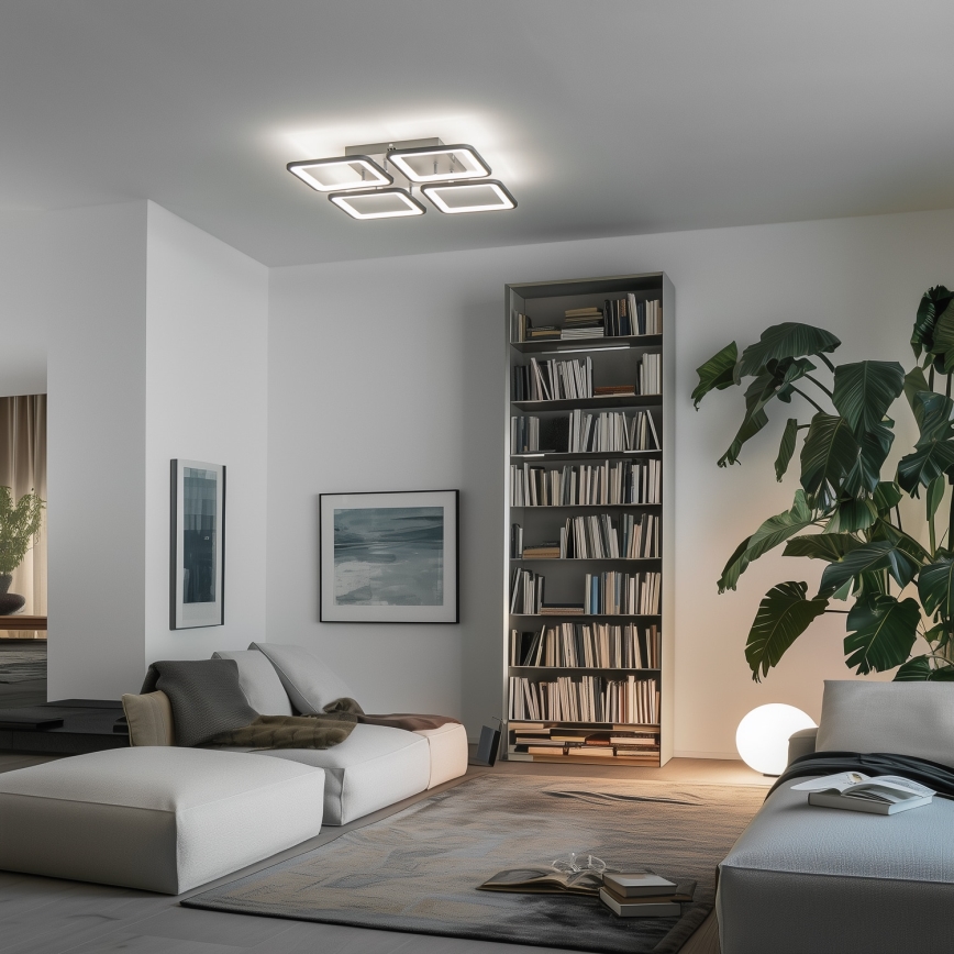 Brilagi - Lámpara de techo LED regulable SQUARED LED/85W/230V 3000-6500K + control remoto