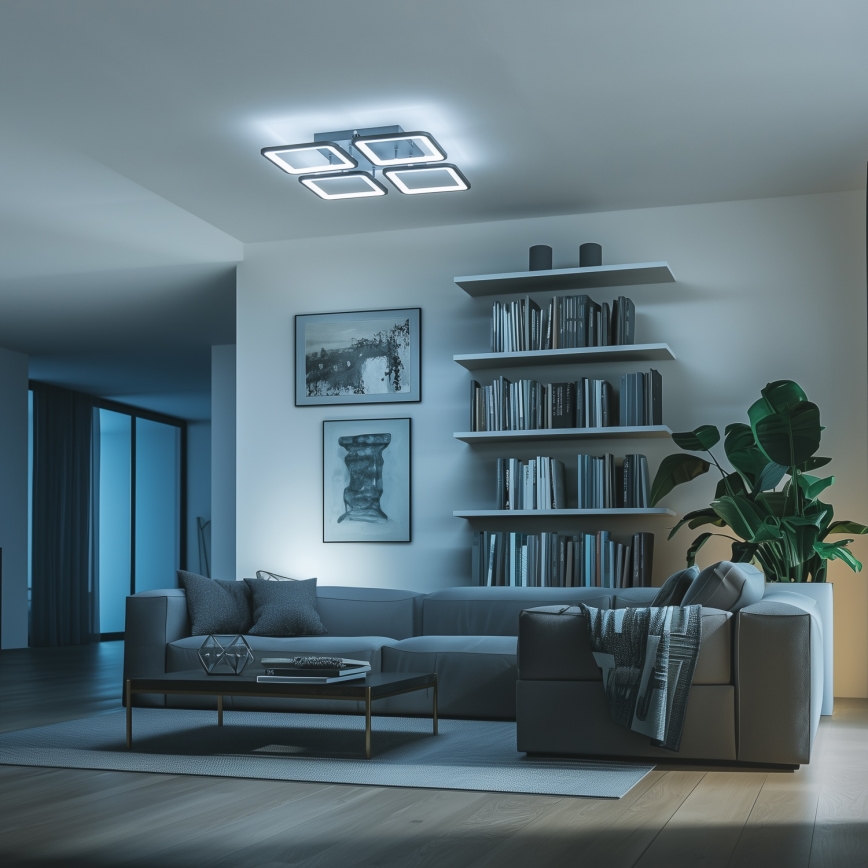 Brilagi - Lámpara de techo LED regulable SQUARED LED/85W/230V 3000-6500K + control remoto