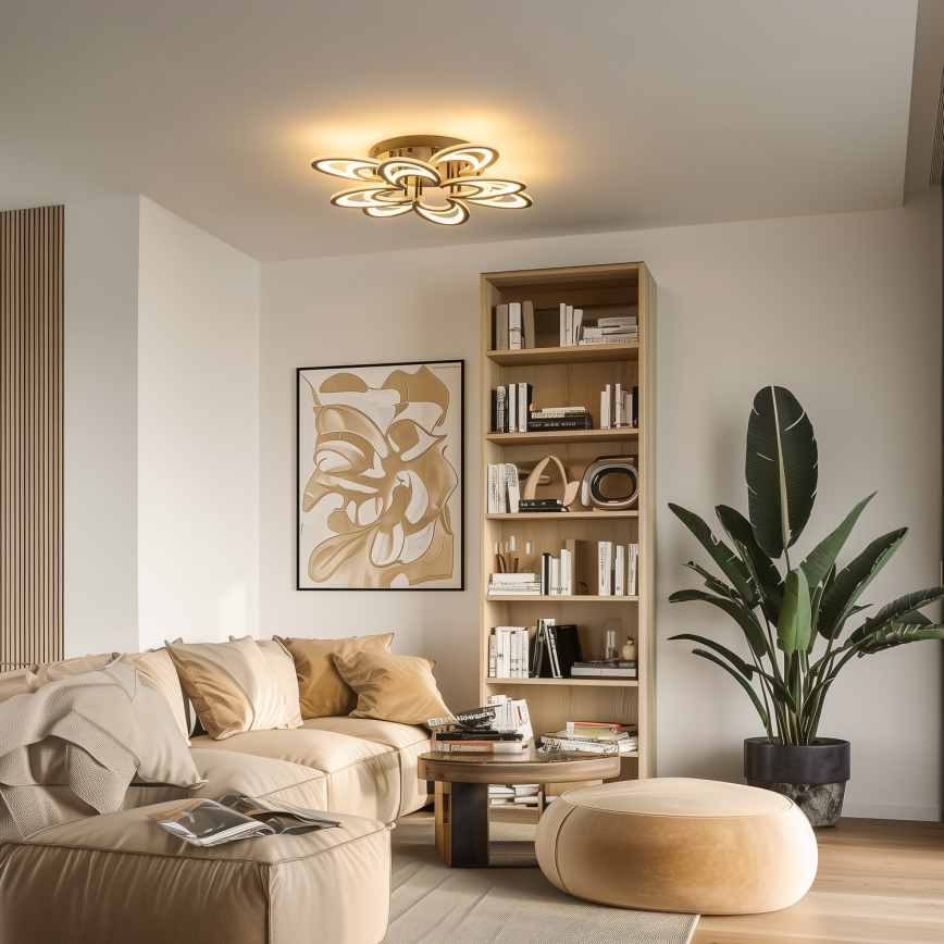 Brilagi - Lámpara de techo LED regulable TWIST LED/125W/230V 3000-6500K + control remoto