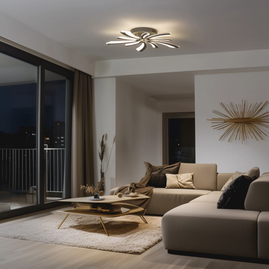 Brilagi - Lámpara de techo LED regulable TWIST LED/55W/230V 3000-6500K antracita + control remoto