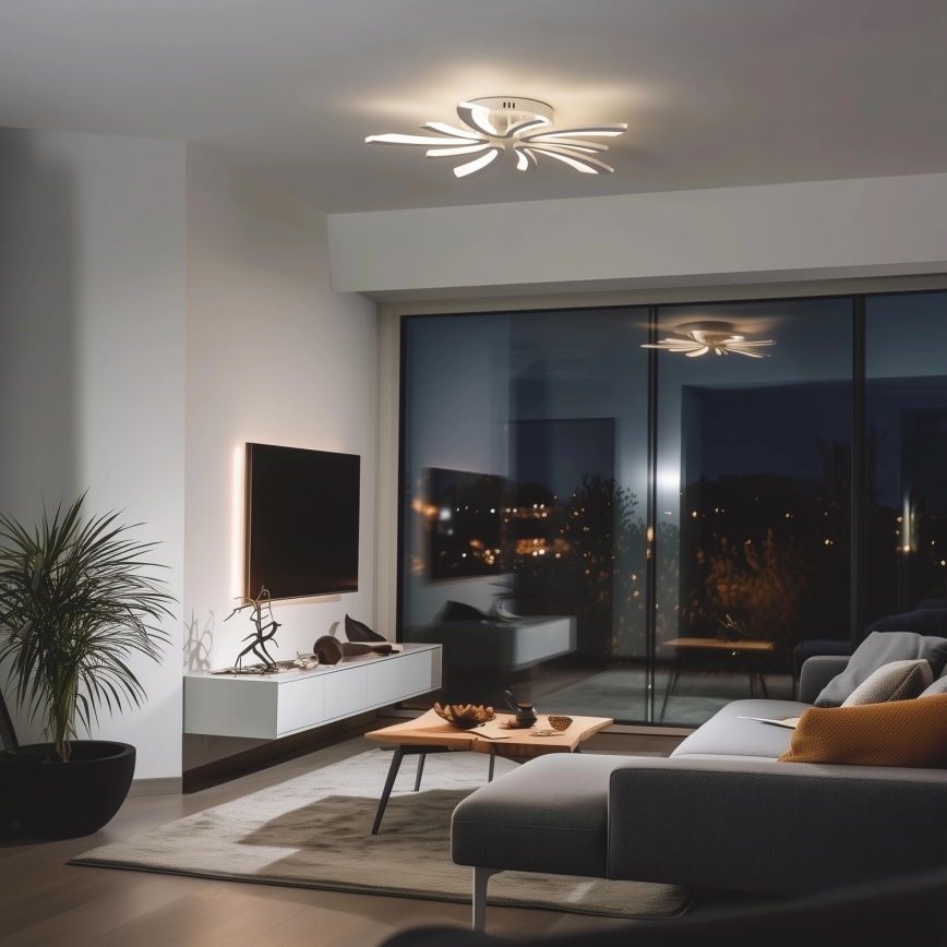 Brilagi - Lámpara de techo LED regulable TWIST LED/55W/230V 3000-6500K blanco + control remoto