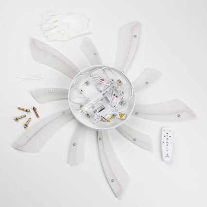 Brilagi - Lámpara de techo LED regulable TWIST LED/55W/230V 3000-6500K blanco + control remoto