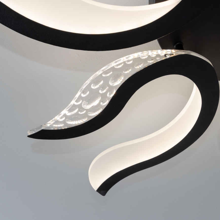Brilagi - Lámpara de techo LED regulable TWIST LED/65W/230V 3000-6500K negro + control remoto