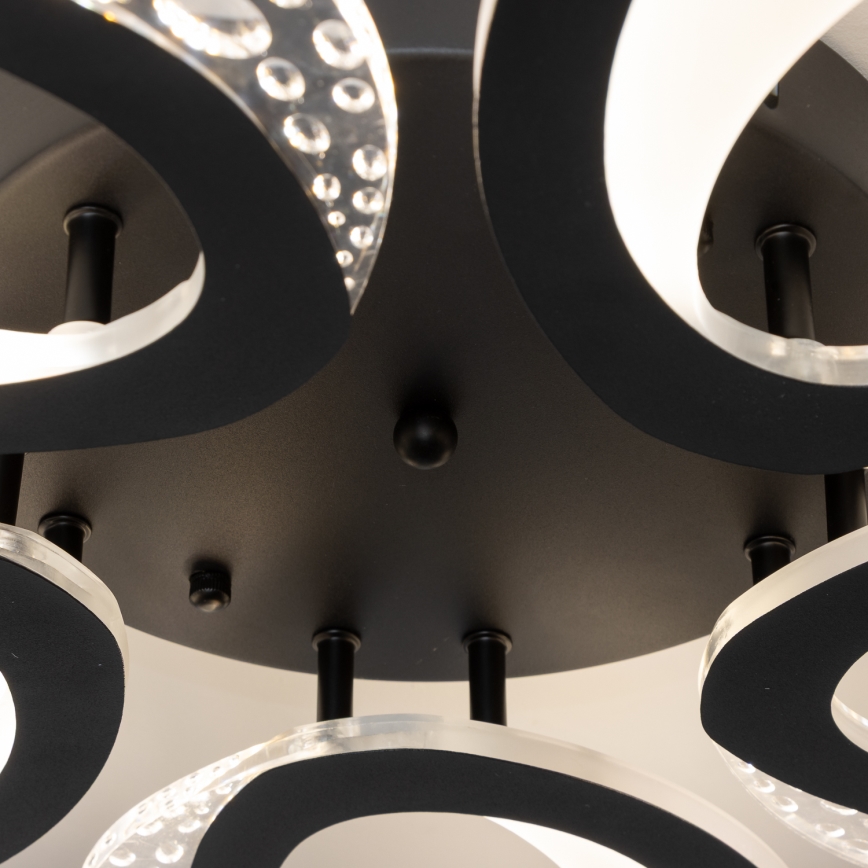 Brilagi - Lámpara de techo LED regulable TWIST LED/65W/230V 3000-6500K negro + control remoto
