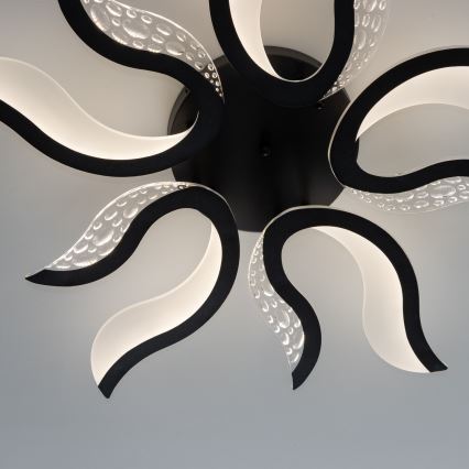 Brilagi - Lámpara de techo LED regulable TWIST LED/65W/230V 3000-6500K negro + control remoto