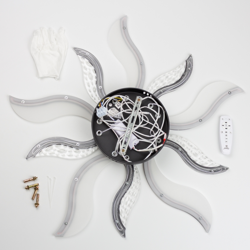 Brilagi - Lámpara de techo LED regulable TWIST LED/65W/230V 3000-6500K negro + control remoto