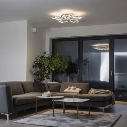 Brilagi - Lámpara de techo LED regulable TWIST LED/80W/230V 3000-6500K blanco + control remoto