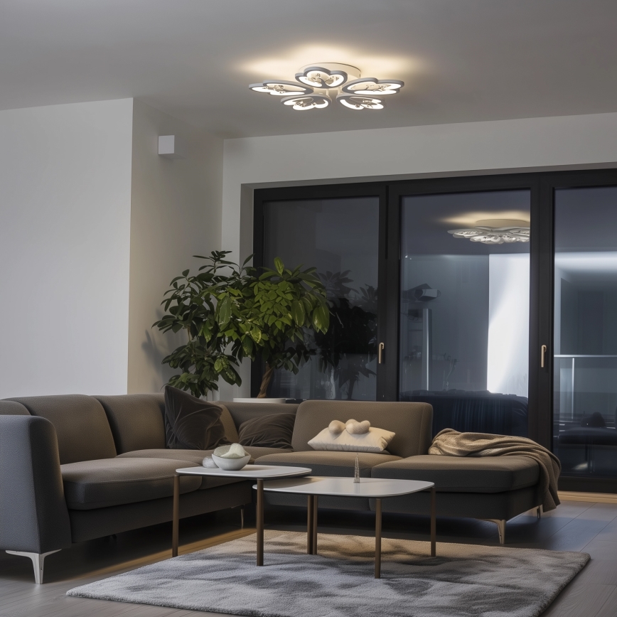Brilagi - Lámpara de techo LED regulable TWIST LED/80W/230V 3000-6500K blanco + control remoto