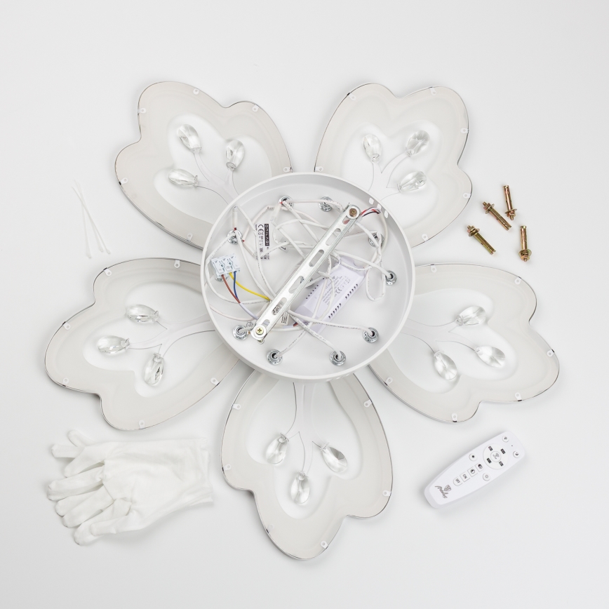 Brilagi - Lámpara de techo LED regulable TWIST LED/80W/230V 3000-6500K blanco + control remoto