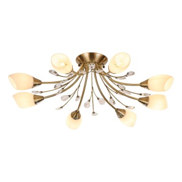 Brilagi - Lámpara de techo MEGAPOLIS 8xE14/60W/230V bronce