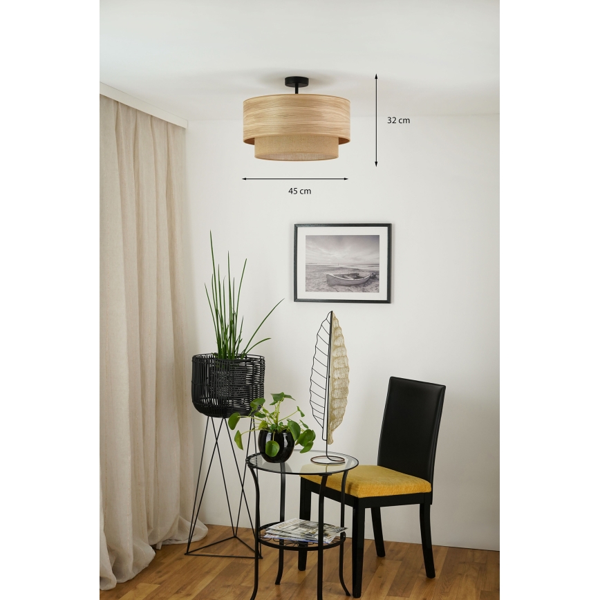 Brilagi - Lámpara de techo MONTANA BOHO 1xE27/15W/230V diá. 45 cm marrón