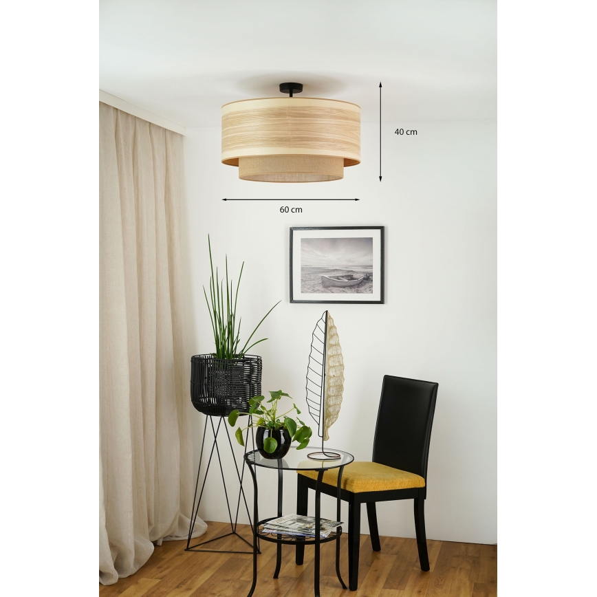 Brilagi - Lámpara de techo MONTANA BOHO 1xE27/15W/230V diá. 60 cm marrón