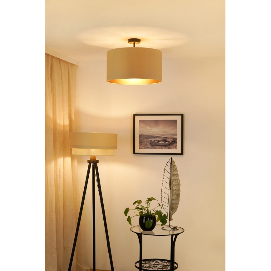 Brilagi - Lámpara de techo OREGON ROLLER VEGE 1xE27/15W/230V diá. 45 cm beige