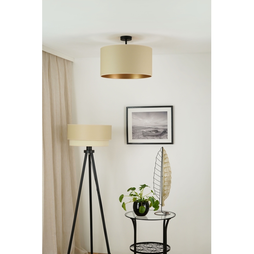 Brilagi - Lámpara de techo OREGON ROLLER VEGE 1xE27/15W/230V diá. 45 cm beige
