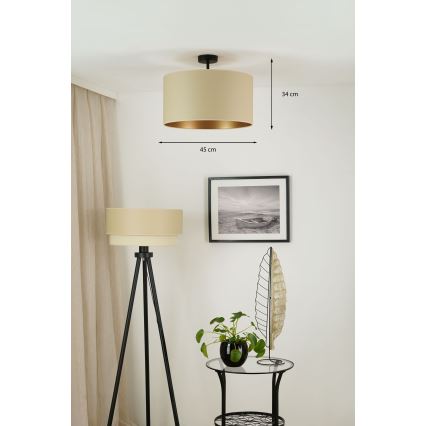 Brilagi - Lámpara de techo OREGON ROLLER VEGE 1xE27/15W/230V diá. 45 cm beige
