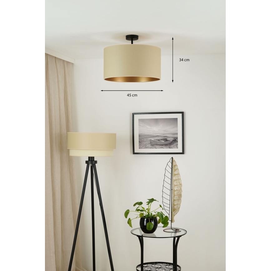 Brilagi - Lámpara de techo OREGON ROLLER VEGE 1xE27/15W/230V diá. 45 cm beige